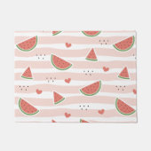 Paillasson Pastèques rouges, Coeurs, Grandes Pâtes, Motif d'é (Devant)