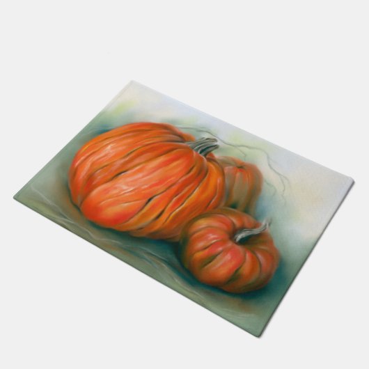 Paillasson Patch citrouille Automne Trio Pastel Art (Incliné)