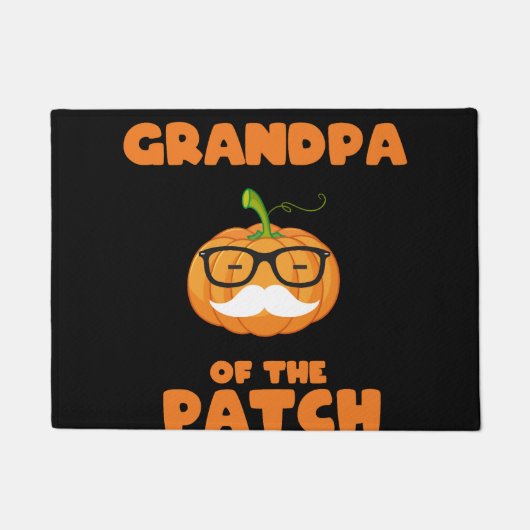 Paillasson patch citrouille grand-père-halloween (Devant)