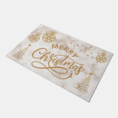 Paillasson Pâte dorée luxe pétillant Merry Xmas arbre (Incliné)
