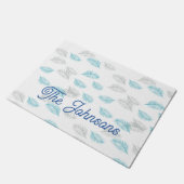 Paillasson Pattern Blue & Gray Leaves (Incliné)