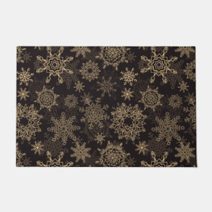 Paillasson Patterns de Golden Christma Snowflakes