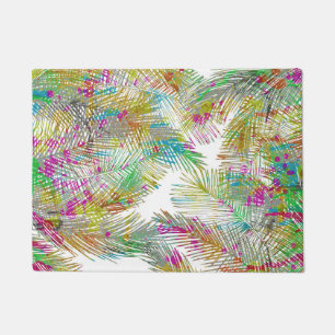 Paillasson Paume peinte à la main d'aquarelle verte brune à