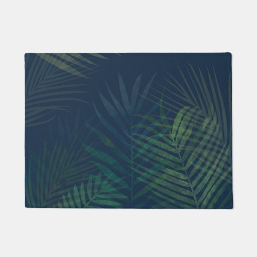Paillasson Paume vert foncé Feuille Motif - Tropical (Devant)