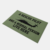 Paillasson Pave Hawk Pilot et personne normale (Incliné)