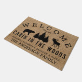 Paillasson Pays rustique Bienvenue à notre Cou des Bois (Incliné)