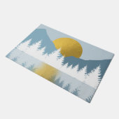 Paillasson Paysage Abstrait Soleil d'hiver d'or (Incliné)
