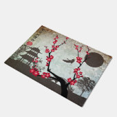 Paillasson Paysage de fleurs rouges "Don de vie" (Incliné)