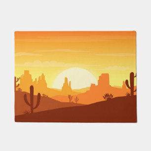 Paillasson Paysage du désert de Cactus