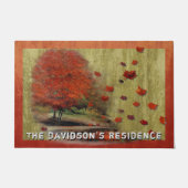 Paillasson Paysage Feuille en chute (Devant)