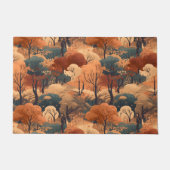 Paillasson Paysage forestier d'automne stratifié - Bois rusti (Devant)