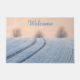 Paillasson Paysage hivernal Hoarfrost Accueil personnalisé