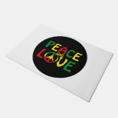 Paillasson PEACE and LOVE, reggae style (Incliné)