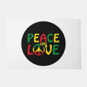 Paillasson PEACE and LOVE, reggae style (Devant)