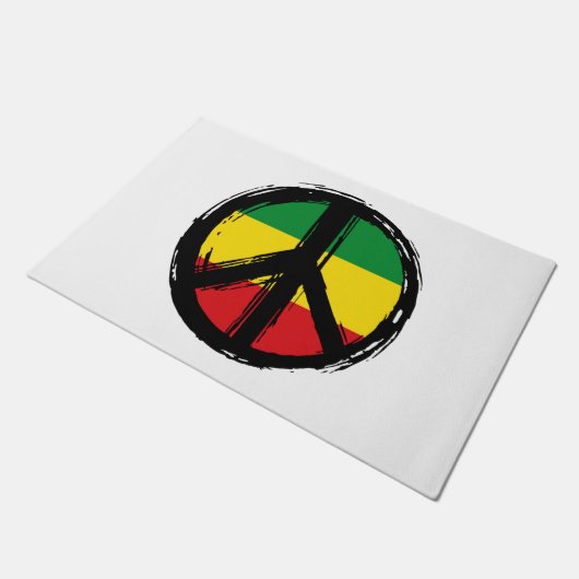 Paillasson Peace Symbol with reaggae style (Incliné)