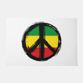 Paillasson Peace Symbol with reaggae style (Devant)