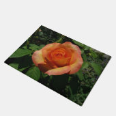 Paillasson Peach Rose Orange Floral Photographie (Incliné)