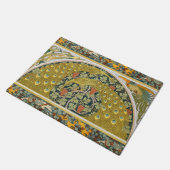 Paillasson Peacock Art Nouveau Style rond design complexe (Incliné)