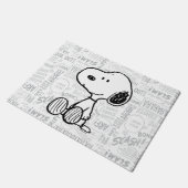 Paillasson PEANUTS | Snoopy on Black White Comics (Incliné)