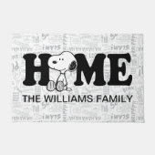 Paillasson PEANUTS | Snoopy on Black White Comics (Devant)