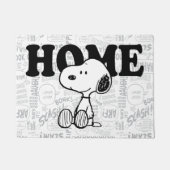 Paillasson PEANUTS | Snoopy on Black White Comics (Devant)