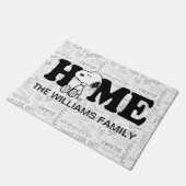 Paillasson PEANUTS | Snoopy on Black White Comics (Incliné)