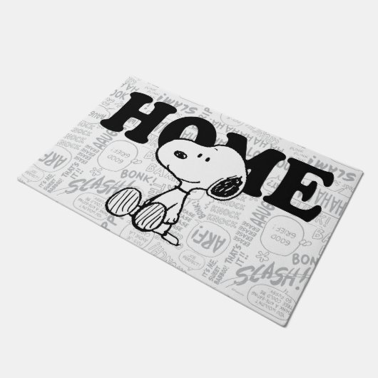 Paillasson PEANUTS | Snoopy on Black White Comics (Incliné)