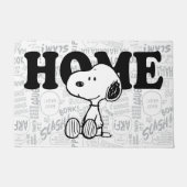 Paillasson PEANUTS | Snoopy on Black White Comics (Devant)