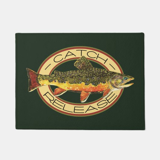 Paillasson Pêche à l'omble de fontaine de capture et de rejet (Devant)