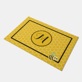Paillasson Peigne de miel avec monogramme 24" x mat de porte  (Incliné)