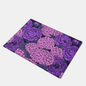 Paillasson Peine et hydrangée en rose et violet (Incliné)