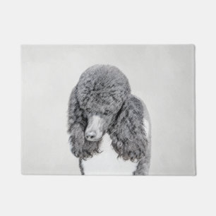 Paillasson Peinture à pantalon noir ordinaire de caniche - a