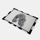 Paillasson Peinture à pantalon noir ordinaire de caniche - ar (Incliné)