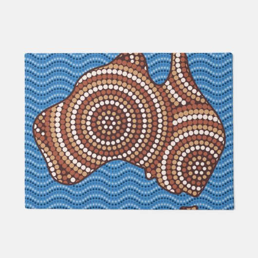Paillasson Peinture à points en Australie aborigène (Devant)
