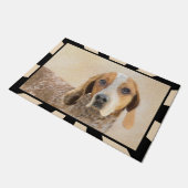 Paillasson Peinture américaine anglaise sur pilon - Chien Art (Incliné)