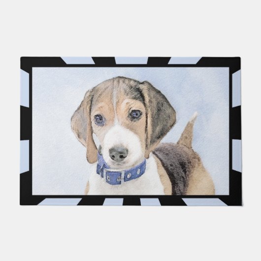 Paillasson Peinture beagle - Cute Original Chien Art (Devant)