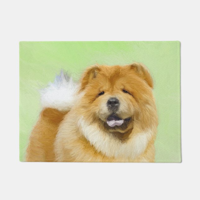 Paillasson Peinture Chow Chow - Joli art original chien (Devant)