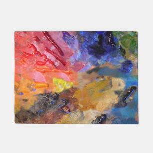 Paillasson Peinture colorée de la palette du peintre artiste