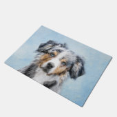 Paillasson Peinture de berger américaine miniature - Chien Ar (Incliné)