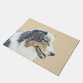 Paillasson Peinture de berger australien - Art original de ch (Incliné)