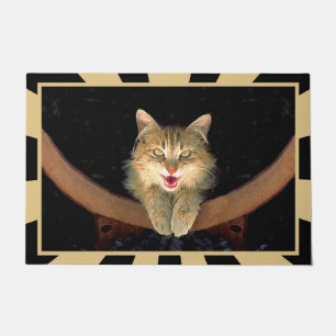 Paillasson Peinture de chat Mad - Cute Original Cat Art