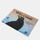 Paillasson Peinture de faune de nature d'oiseau de Grackle (Incliné)