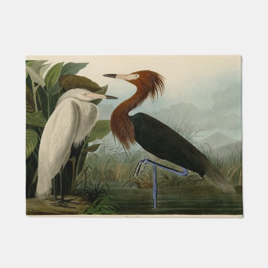 Paillasson Peinture de la faune d'Audubon Heron violet (Devant)