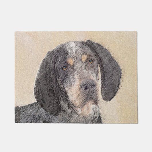 Paillasson Peinture de linge bluetick - mignon chien original (Devant)