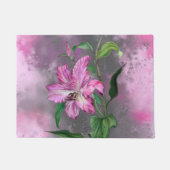 Paillasson Peinture de natte violet rose Lily (Devant)