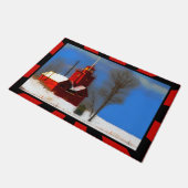 Paillasson Peinture de phare rouge - Art original (Incliné)