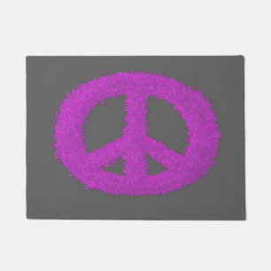 Paillasson Peinture des signes de paix de Fuchsia