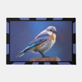 Paillasson Peinture (femelle) d'oiseau bleu - art original (Devant)