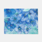 Paillasson Peinture Fleur sauvage Gentienne Bleue (Devant)