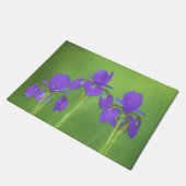 Paillasson Peinture Iris Violet - Art Fleur Originale (Incliné)